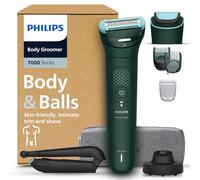 Philips Bodygroom serie 7000 - Rifinitore per uomo, testina flessibile 2D tripla protezione, Testine intercambiabili, Rifinitura e rasatura intima, Impermeabile 100%, 120 minuti autonomia, BG7485/30
