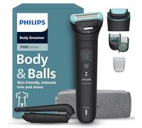 Philips Bodygroom Serie 7000 - Rifinitore per uomo, testina flessibile 2D, tripla protezione, Testine intercambiabili, Rifinitura e rasatura intima, Impermeabile 100%, 120 minuti autonomia, BG7480/15