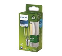 Philips Bombilla LED clásica, UltraEfficient,40W, 485Lm, B35, E14 4000K, crista