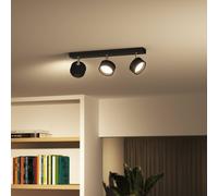 Philips Bracia faretto da soffitto LED a 3 luci, nero Philips