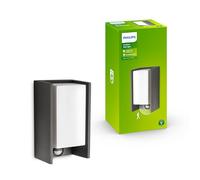 Philips Lighting Lampada a Parete LED Bridge, per Esterni, Attacco E27, Sensore di Movimento, Antracite