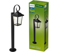 Philips Buzzard, Palo luce da terra da esterno e lampadina LED E27, Nero