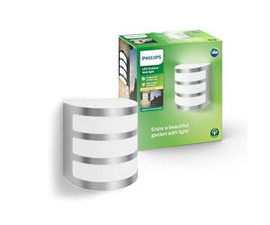 PHILIPS Calgary Applique LED da esterno, Alluminio | Luce bianca calda, 3.2 W, 350 lm, 2700 K, Resistente a intemperie, LED integrato, Alluminio durevole, Garanzia 2 anni