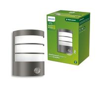 PHILIPS Calgary, Lampada da parete, per Esterni, con Sensore di Movimento, Max 25W, Attacco E27, Antracite