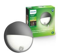 Philips Capricorn Lampada LED da Parete, Giardino ed Esterni, con Sensore Di Movimento, 6W, Nero