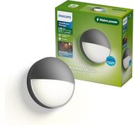 Applique da esterno Philips Capricorn, 800 lm, 2700 K, PowerShield, IP44 resistente alle intemperie, durevole, alluminio, design moderno, LED integrato, grigio antracite