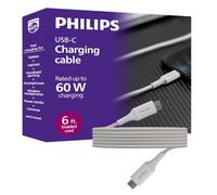PHILIPS Cavo di ricarica rapida da USB-C a USB-C, cavo per laptop e | MacBook Pro e Air, Windows, iPhone 17 Series, Samsung Galaxy, Google Pixel, Drone, fotocamera, SSD esterno, 1,8 m