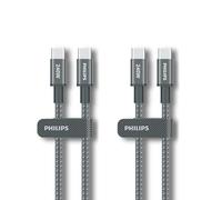 Philips Cavo USB-C DLC7060C 240W PD, 2 m, ricarica rapida, chip E-Marker, nylon intrecciato, per MacBook, iPad, iPhone, Switch, Android, laptop