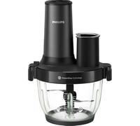 Philips Chopper Series 5000 HR1507/00, 650 W, 2 l, 4 velocità, PowerChop Technology, acciaio inox, nero