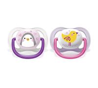 AVENT Ultra Air Animals 0-6 M+ - 2 Succhietti In Silicone - Pinguino/Uccello