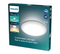 Philips LED Moire, Plafoniera Rotonda, Luce Bianca Calda, 20W, Bianco