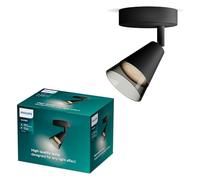 Philips Cleft Spot 1 testa, GU10 non incluso, nero, IP20