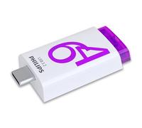 Clé USB Philips Edition Click 3.2 64 Go Blanc et violet