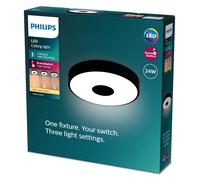 Philips Coiner soffitto SceneSwitch, rotondo, 24W, 2700Lm, 2700K, nero, IP20