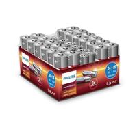Philips Confezione Convenienza Batterie 40 Pezzi - 24x Batterie AA e 16x Batterie AAA - Batteria Alcaline Potenti con Lunga Durata - per Telecomando, Radio e Altro
