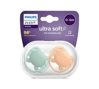 Philips Confezione da 2 ciucci ultra soft Philips Avent - Ciuccio senza BPA per bambini da 0 a 6 mesi modello SCF091/03 2