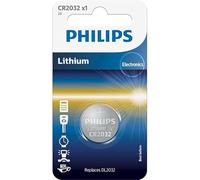 Philips Confezione da 5 Batterie a bottone al litio Modello CR2032, 3V. Ideale per dispositivi che richiedono energia affidabile e durevole, come telecomandi e bilance elettroniche.