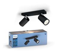 PHILIPS CONSUMER LIGHTING KOSIPO FARETTO 2 LUCI NERO IN METALLO 2 LUCI NERO