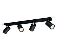 PHILIPS CONSUMER LIGHTING KOSIPO FARETTO 4 LUCI NERO IN METALLO ATTACCO GU10 ORI