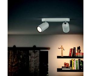 PHILIPS CONSUMER SPOT PONGEE 2 LUCI ATTACCO GU10 IN METALLO COLORE BIANCO 915005
