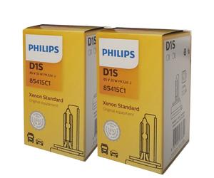 PHILIPS COPPIA LAMPADE D1S XENON STANDARD AUTO 85415C1 85V 35W 4200K
