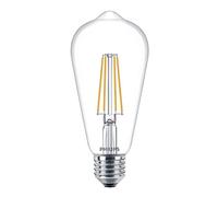 Philips CorePro - Lampadina LED ST64 da 7 W (60 W) non dimmerabile, attacco Edison E27, luce bianca calda 2700 K, in vetro trasparente