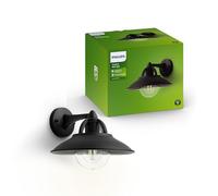 Philips Applique da Esterni Cormorant IP44 Alluminio Nero E27 Lampadina Venduta Separatamente