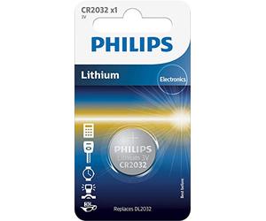 Philips CR2032/01b Mini Pila a Bottone, Litio, 3 V, Argento