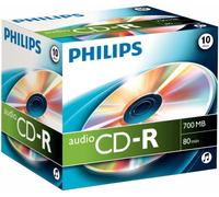 PHILIPS CR7A0NJ10/00 CD-R Audio 80 Min Confezione Jewel Case 10 Pezzi