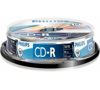 PHILIPS - Cr7d5nb10/00 - Cd-R 80 Minuti 700mb (52x) Mandrino, 10 Confezione