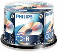 Philips - CR7D5NB50/00 - Cd-R 80 Minuti 700Mb (52X) Spindle, Confezione Da 50