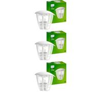 Philips CREEK LAMPADA DA PARETE DA ESTERNO LANTERNA LUCE DIFFUSA, ALLUMINIO BIANCO 153873116 (Confezione da 3)