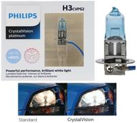 Philips Cristallo Visione Platino H3 55W Due Lampadine Nebbia Luce Ricambio