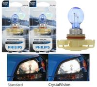 Philips Cristallo Visione Platino PS24W 5202 24W Due Lampadine Nebbia Luce Stock