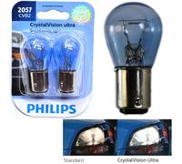 Philips Cristallo Visione Ultra Luce 2057 27/7W Due Lampadine DRL Luce Ricambio