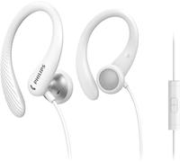 Philips TAA1105WT/00 Cuffie con Filo per Fitness e Sport, Microfono, IPX2 Resistenti al Sudore, Supporti per l'orecchio Flessib