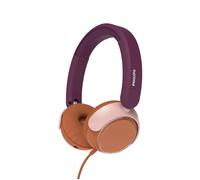 Philips TAK2000MP 2000 Series - Cuffie pieghevoli con cavo, volume limitato, condivisione audio, 3,5 mm e cavo USB-C inclusi, colore: Magenta Viola