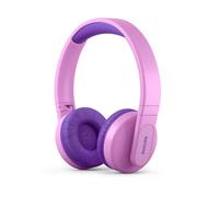 PHILIPS Cuffie On-Ear Wireless per Bambini TAK4206PK/00 Bluetooth, con Volume Limitato, Fino a 28 ore di Riproduzione, Design Colorato, Rosa con Luci, Nuova Versione