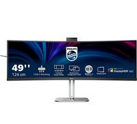 Philips 49B2U6900CH - Monitor curvo DQHD, 49 pollici, webcam, microfono, RJ45, regolabile in altezza (5120x1440, HDMI, DisplayPort, USB-C, hub USB) nero