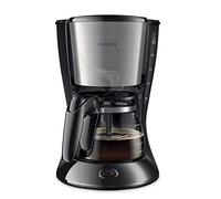 Philips Daily Collection Macchina per Caffè - 1000 W, Con Caraffa in Vetro, Spegnimento Automatico, Capacità di 1,2 Litri, Nero e Metallo (HD7462/20)