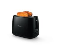 Philips Daily Collection Tostapane - 2 fette, fessura ampia, nero HD2581/90