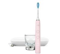 Philips Sonicare DiamondClean 9000 spazzolino elettrico sonico con app, sensore di pressione, 4 modalità di pulizia, bicchiere di ricarica e custodia da viaggio USB, colore rosa, modello HX9911/29