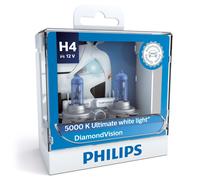 Philips Diamante Bianco 5000K 9003 H4 60/55W Due Lampadine Nebbia Luce Alta