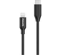 Philips DLC3106L/03 - Cavo di ricarica da USB-C a Lightning, per Apple iPhone e iPad, 2 m, colore: Nero