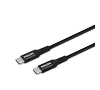 PHILIPS DLC5206C/00 - USB-C a USB-C - 200 cm e intrecciato, per caricabatterie di tipo C, colore: Nero