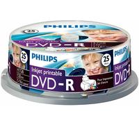 PHILIPS - Dm4i6b25f/00 - Dvd-R 4.7gb (16x) Inkjet Stampabile Mandrino, 25 Pack