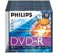 Philips - DM4S6S10F/00 - Dvd-R 4.7Gb (16X) Slim Case, 10 Pack