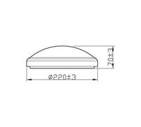 Philips Lighting Plafoniera con LED integrato Doris, per esterni, IP54, 2700K, Nera