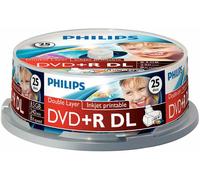 PHILIPS - Dr8i8b25f/00 - DVD +R DL 8.5gb (8x) Stampabile con Inchiostro Torre,25