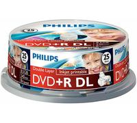 PHILIPS DR8I8B25F/00 Dvd+r DL 8.5GB (8x) Stampabile Inkjet Spindle 25 Pack